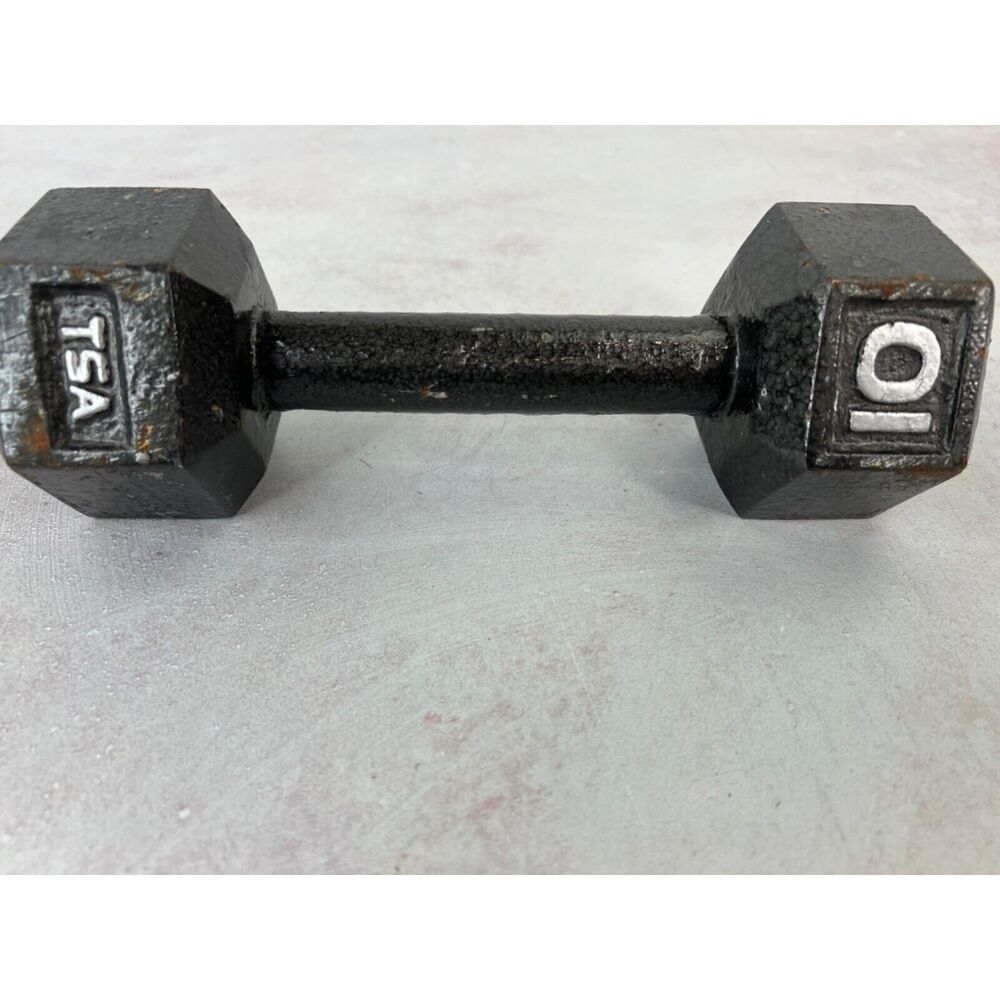 Vintage TSA 10 Lb Dumbbell For Weightlifting & Strength‎ Training